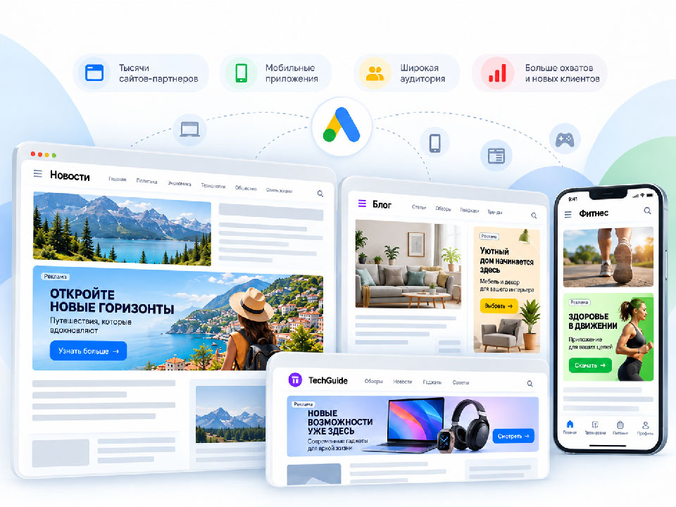 Пример рекламы в контекстно-медийной сети Google