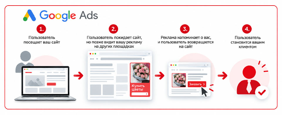 Как работает ремаркетинг Google Ads